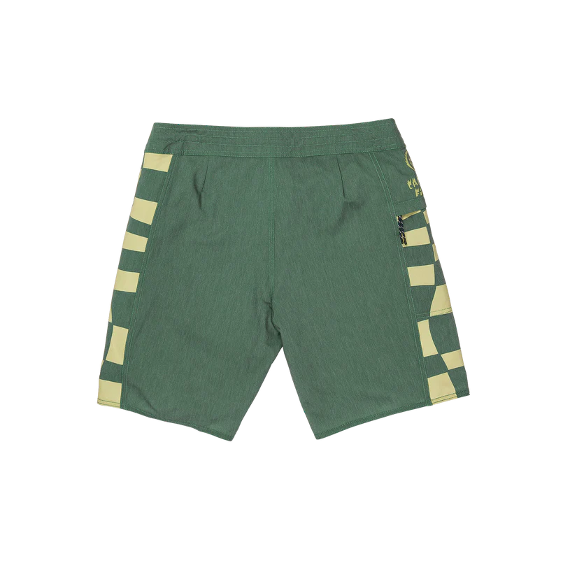 Captain Fin Co. Keyhole Fire Check Boardshort - Cilantro Green | Keel Surf & Supply