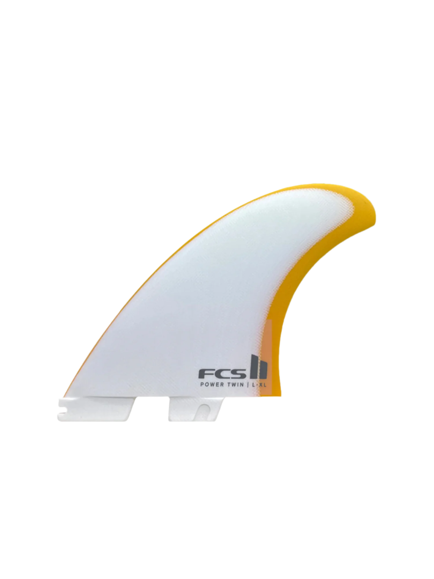 FCS II Power Twin PG L-XL Mango Retail Fins | Keel Surf & Supply