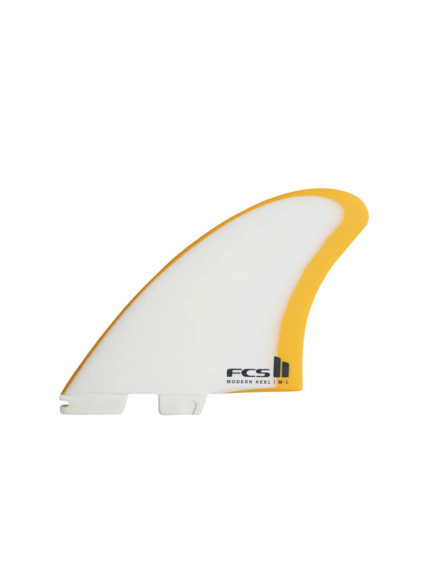 FCS II Modern Keel PG M-L Mango/White Twin Retail Fins | Keel Surf & Supply