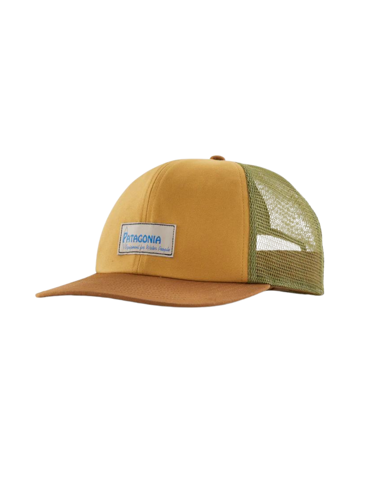 Patagonia Relaxed Trucker Hat - Water People Label: Pufferfish Gold | Keel Surf & Supply