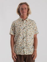 Roark Journey Short Sleeve Button Up Shirt - Bendik Almond Paste | Keel Surf & Supply