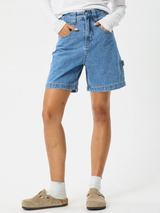 Afends Emilie Denim Carpenter Shorts - Worn Blue | Keel Surf & Supply