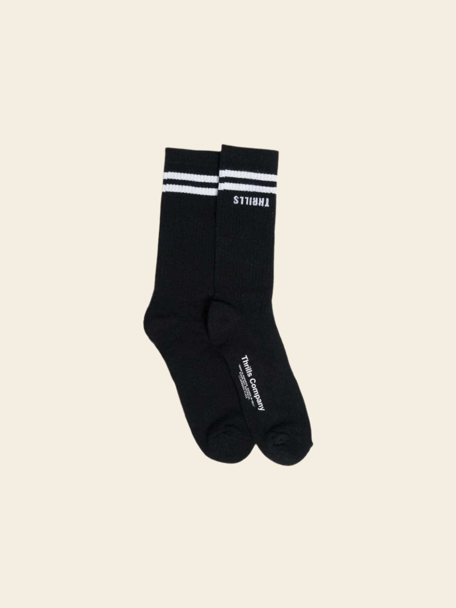 Thrills Minimal Thrills 5 Pack Sock - Black | Keel Surf & Supply