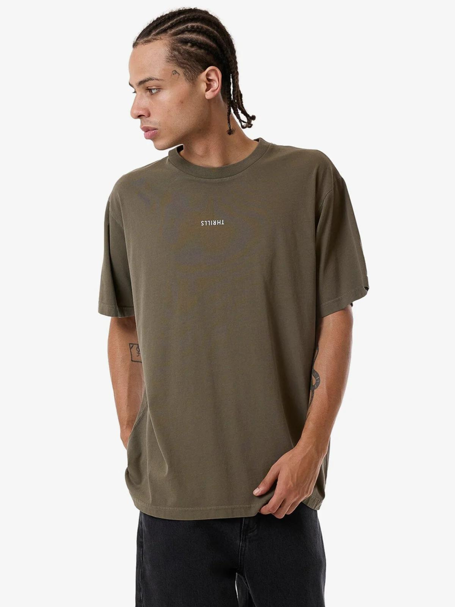 Thrills Minimal Thrills Merch Fit Tee - Tarmac | Keel Surf & Supply