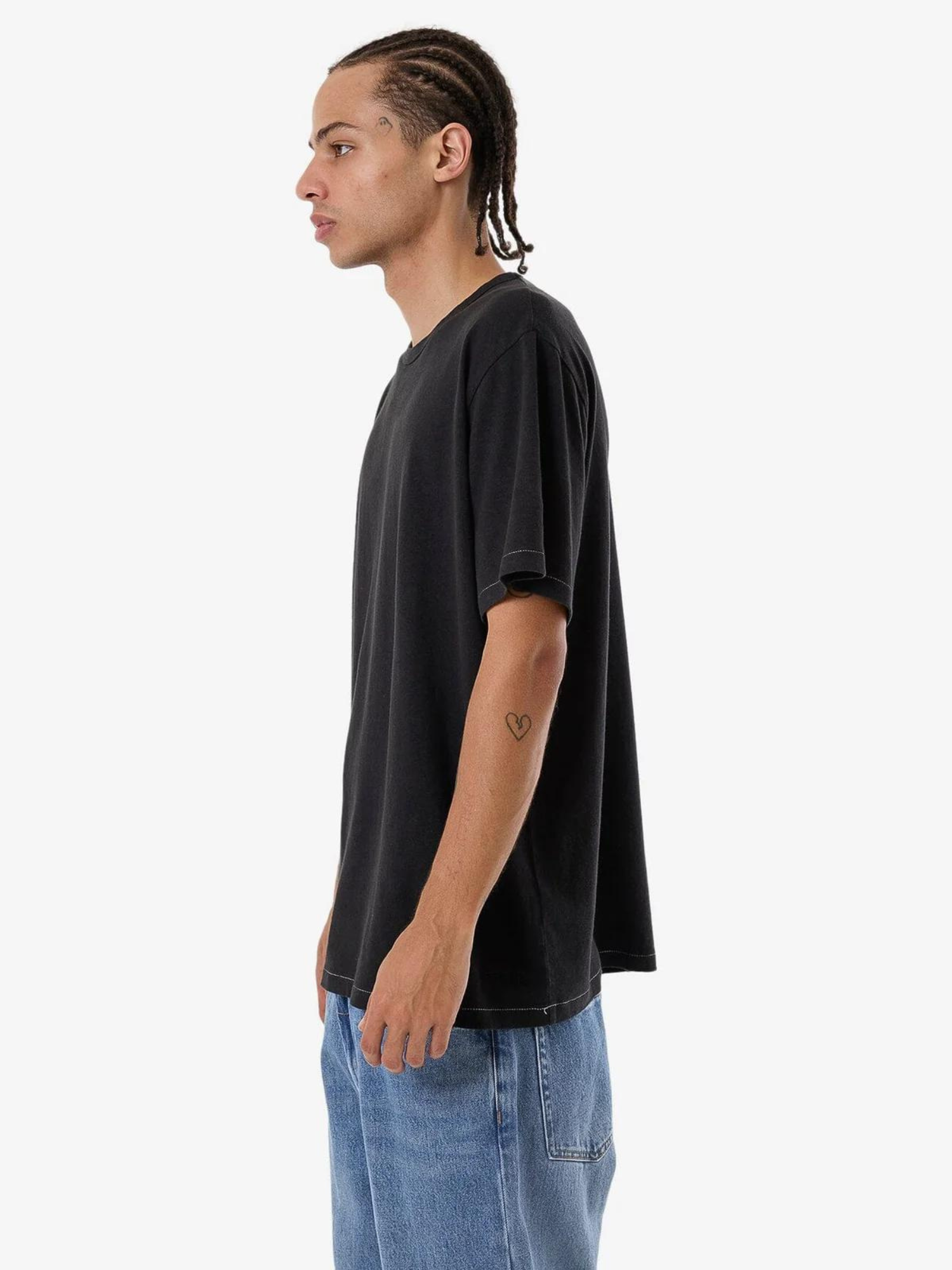 Thrills Hemp Thrills Embro Bind Merch Fit Tee - Black | Keel Surf & Supply