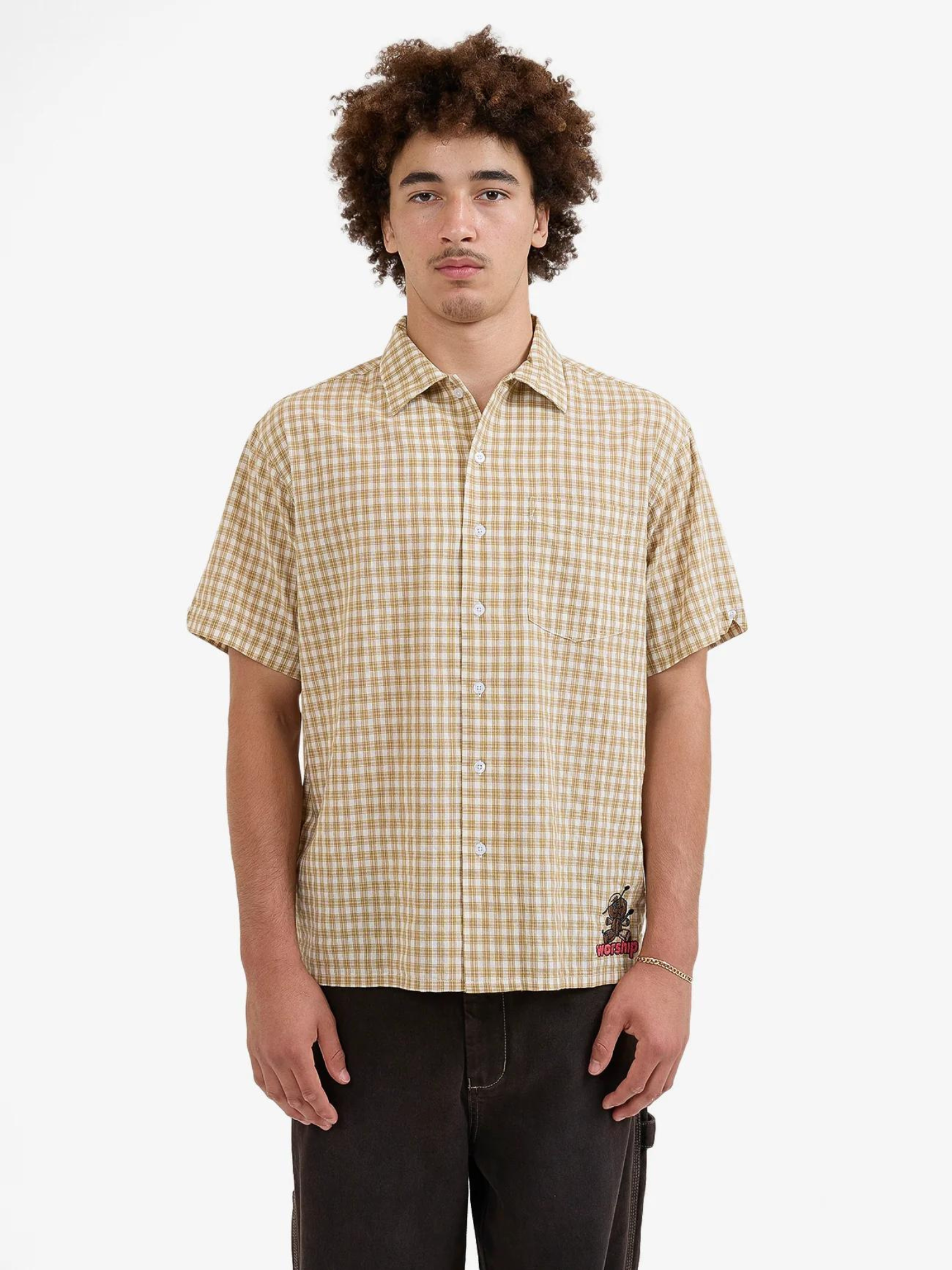 Worship Dejavoodoo Short Sleeve Shirt - Popcorn Yellow | Keel Surf & Supply