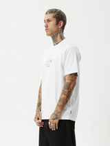 Afends Chem Trails - Recycled Retro Fit Tee - White | Keel Surf & Supply