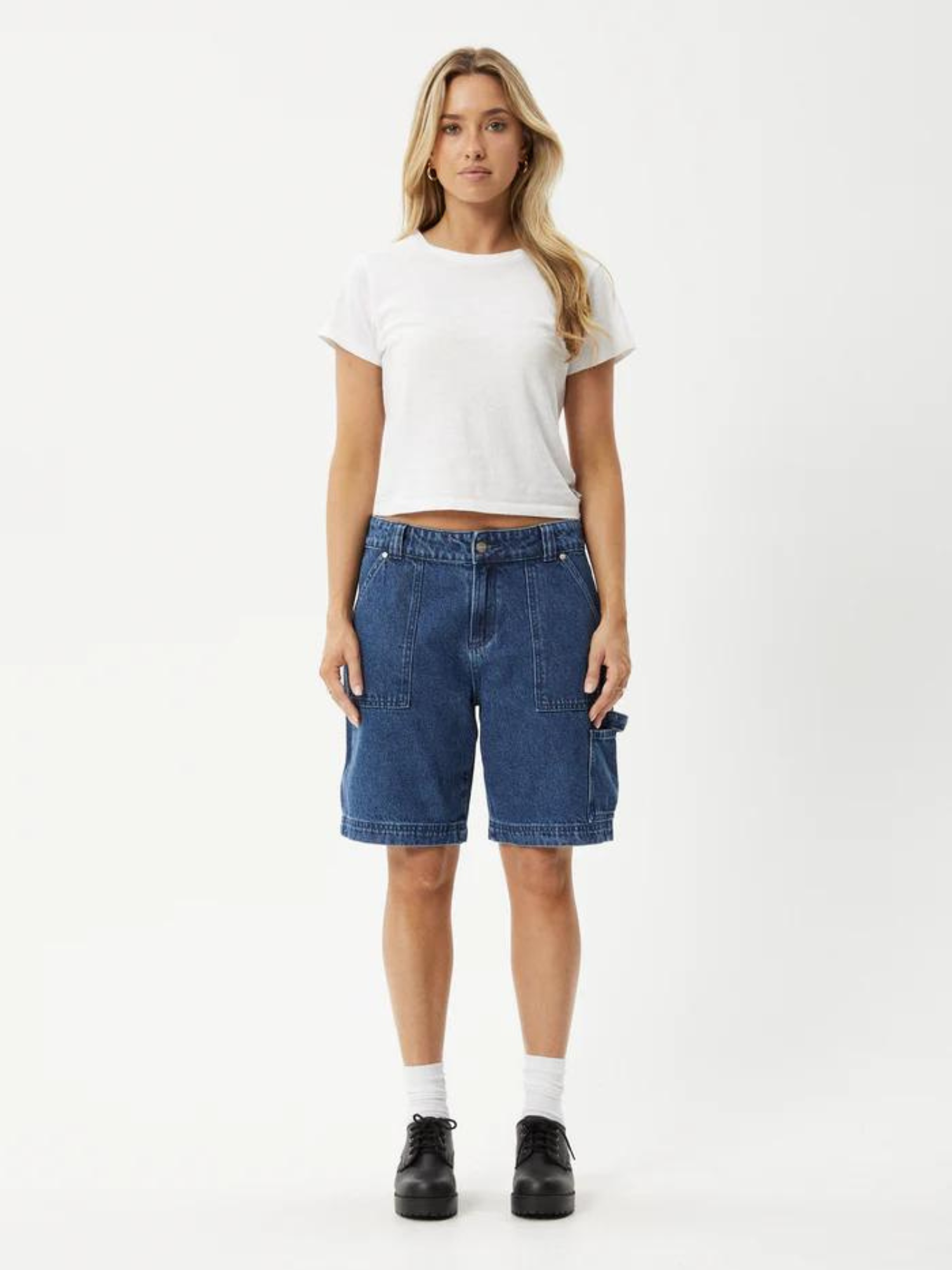 Afends Mika Denim Carpenter Short - Authentic Blue | Keel Surf & Supply