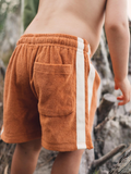 Atmosea Mini Terry Towelling Shorts - Rust | Keel Surf & Supply