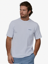 Patagonia Men's Boardshort Logo Pocket Responsibili-Tee® - White | Keel Surf & Supply