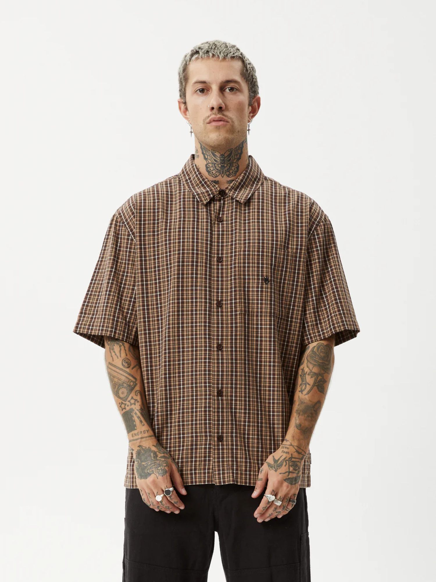 Afends Hometown - Short Sleeve Shirt - Coffee | Keel Surf & Supply