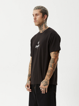 Afends Peace Out - Recycled Boxy Fit Tee - Black | Keel Surf & Supply