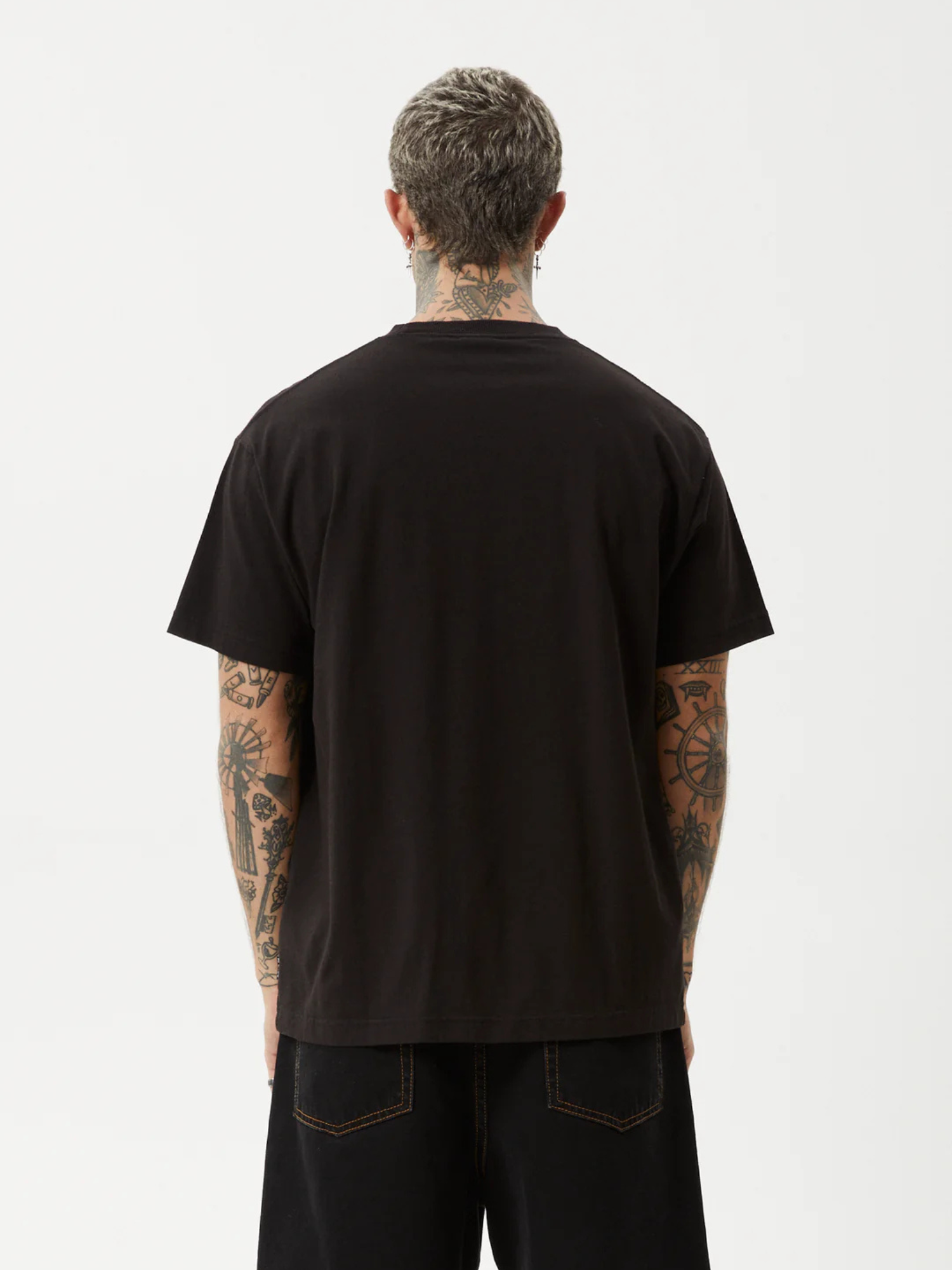 Afends Peace Out - Recycled Boxy Fit Tee - Black | Keel Surf & Supply