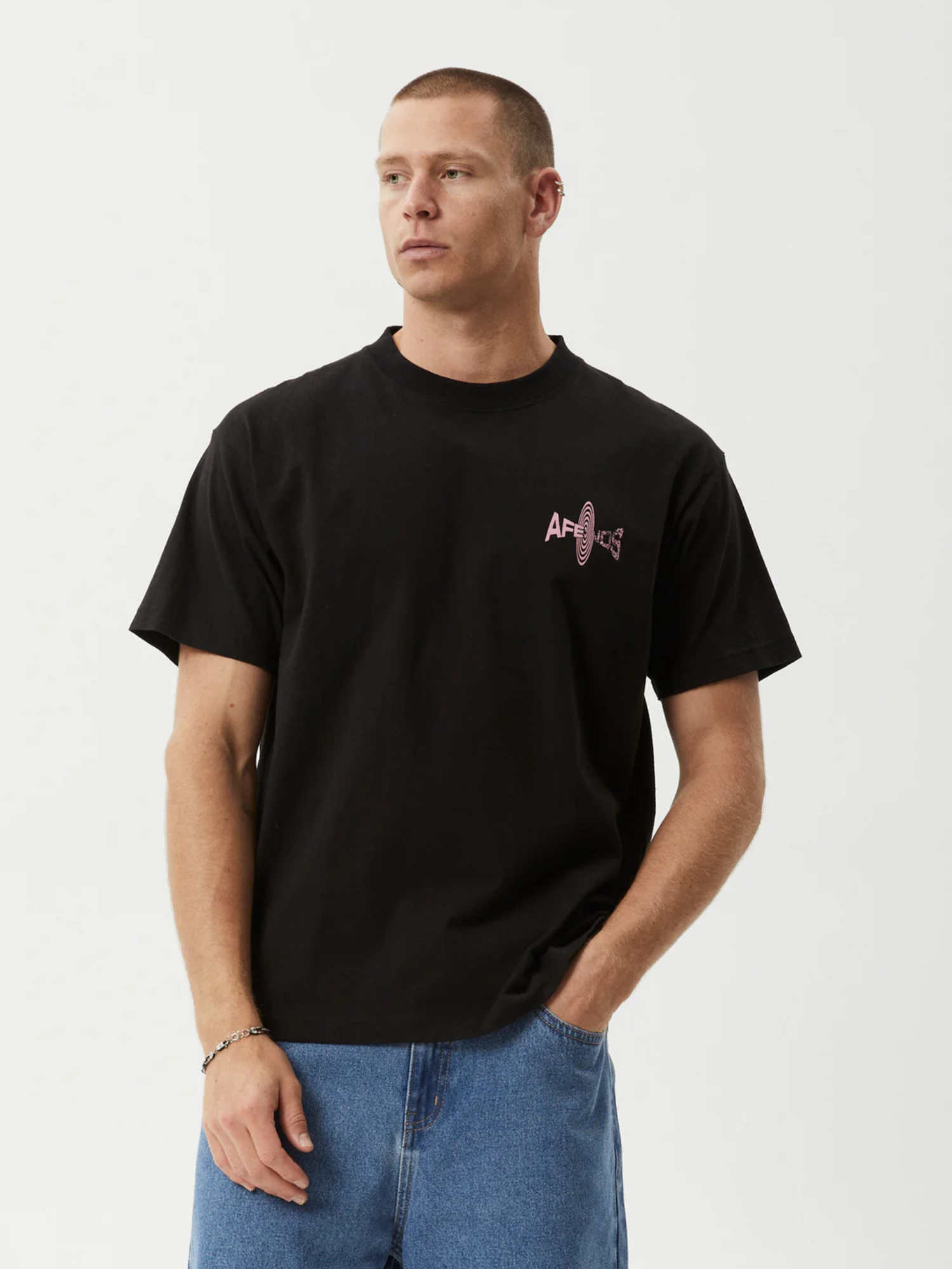 Afends Altered - Heavy Weight Recycled Boxy Fit Tee - Black | Keel Surf & Supply