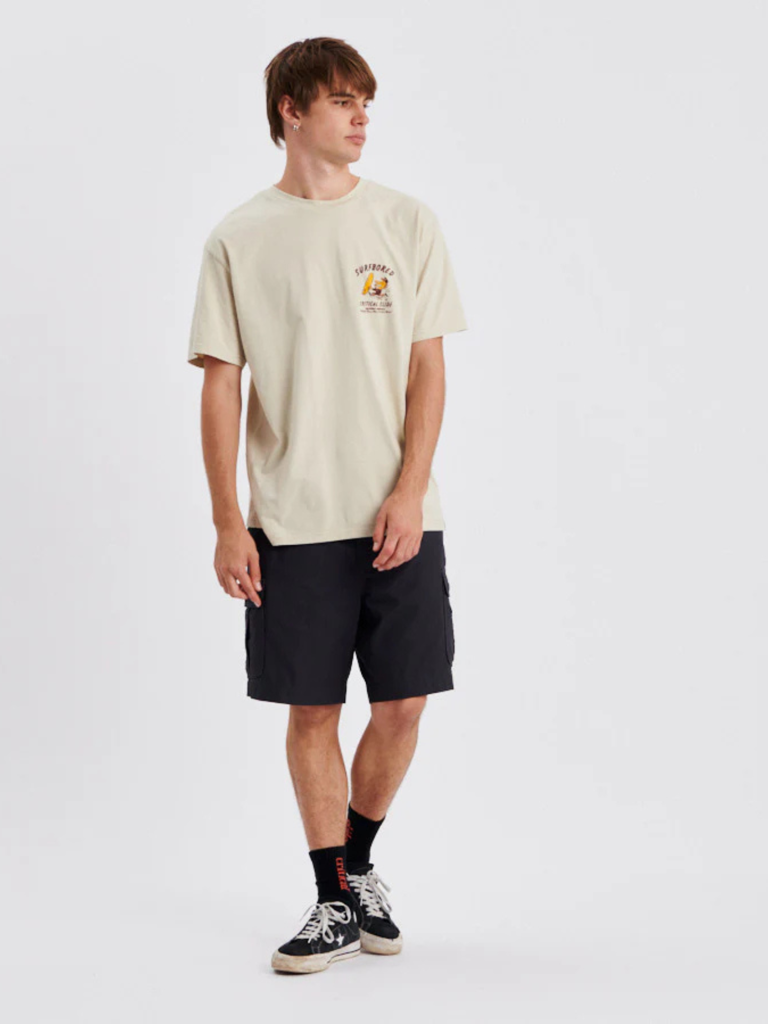 Critical Slide Bored Tee - Bone | Keel Surf & Supply