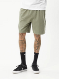 Afends Ninety Eights Recycled Oversized Short 20 Inch - Olive | Keel Surf & Supply