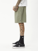 Afends Ninety Eights Recycled Oversized Short 20 Inch - Olive | Keel Surf & Supply