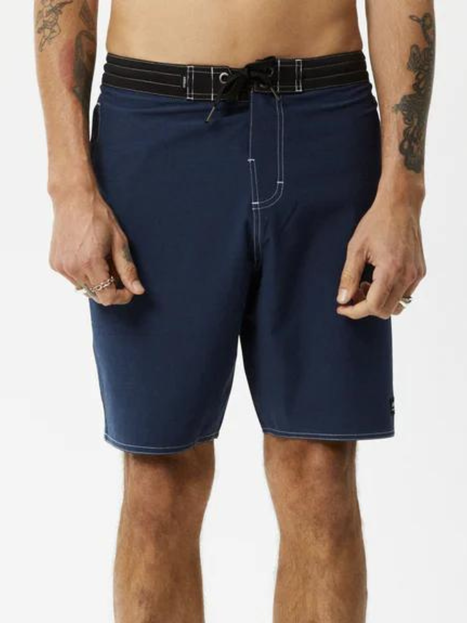 Afends Surf Related Hemp Fixed Waist Boardshort 20" - Navy | Keel Surf & Supply