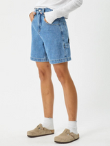 Afends Emilie Denim Carpenter Shorts - Worn Blue | Keel Surf & Supply