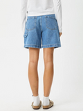 Afends Emilie Denim Carpenter Shorts - Worn Blue | Keel Surf & Supply