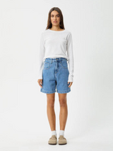 Afends Emilie Denim Carpenter Shorts - Worn Blue | Keel Surf & Supply