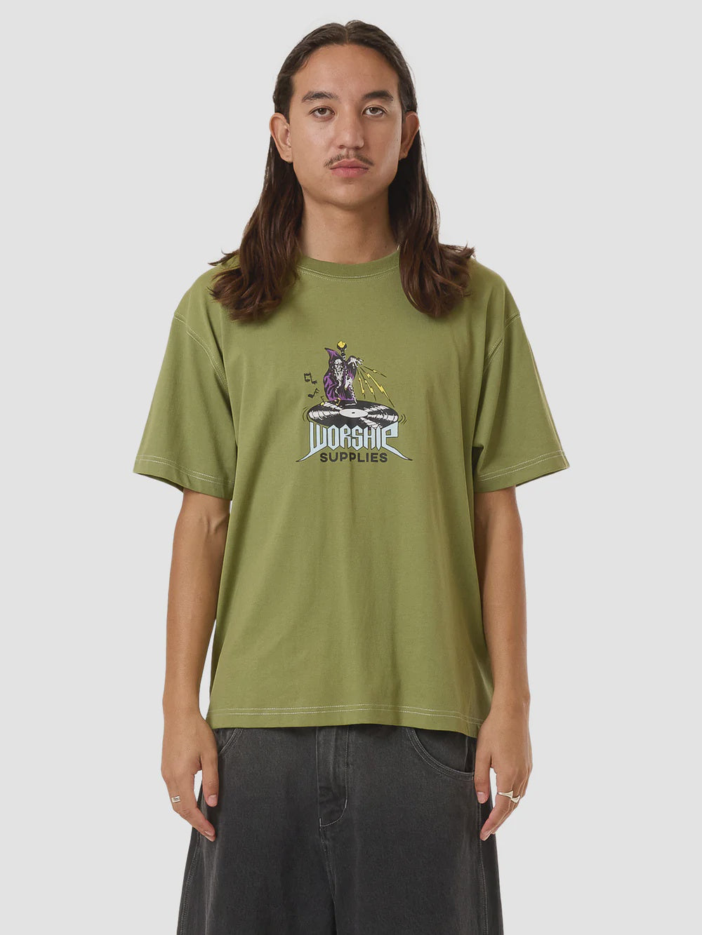 Worship Sourcery Tee - Iguana Green | Keel Surf & Supply