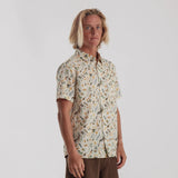 Roark Journey Short Sleeve Button Up Shirt - Bendik Almond Paste | Keel Surf & Supply