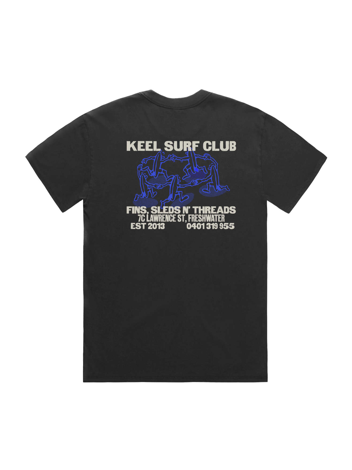 Surf Club Tee - Faded Black