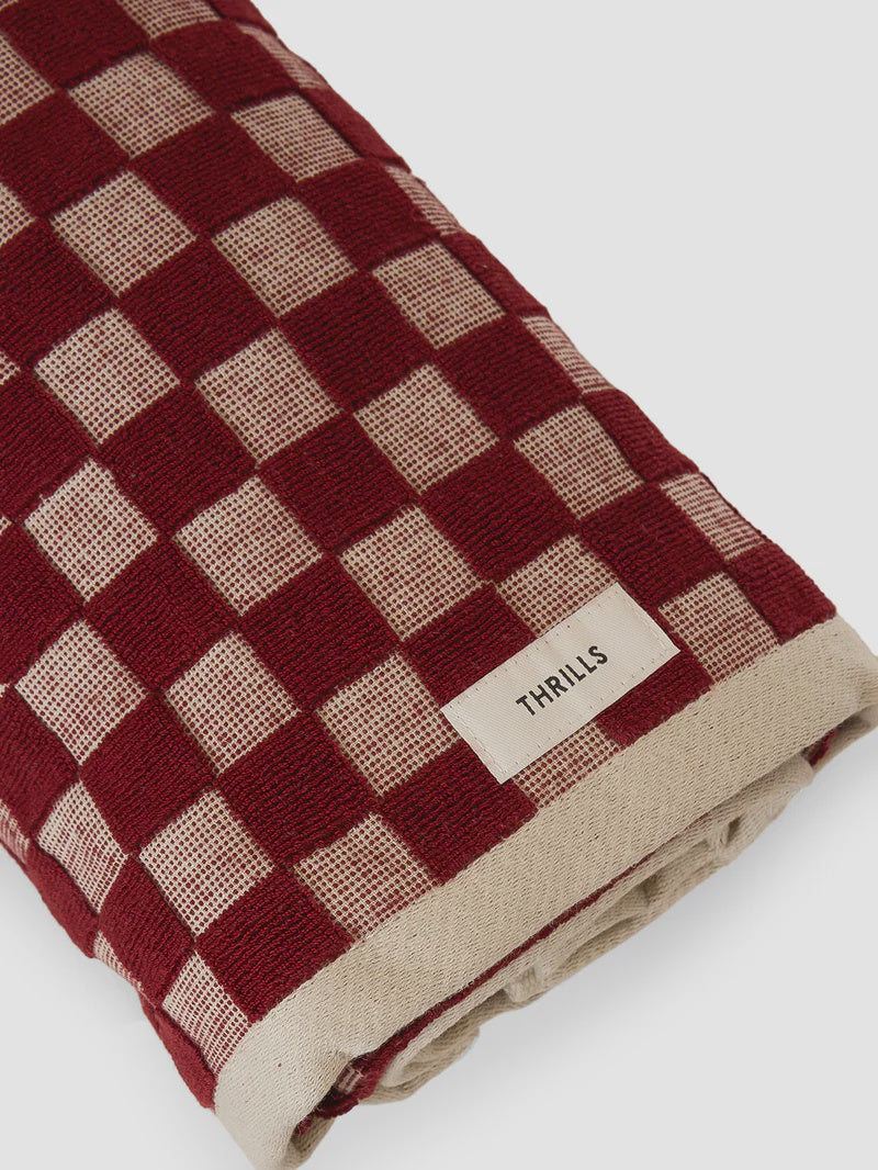 Thrills Aalto Terry Beach Towel - Syrah/Bone White | Keel Surf & Supply