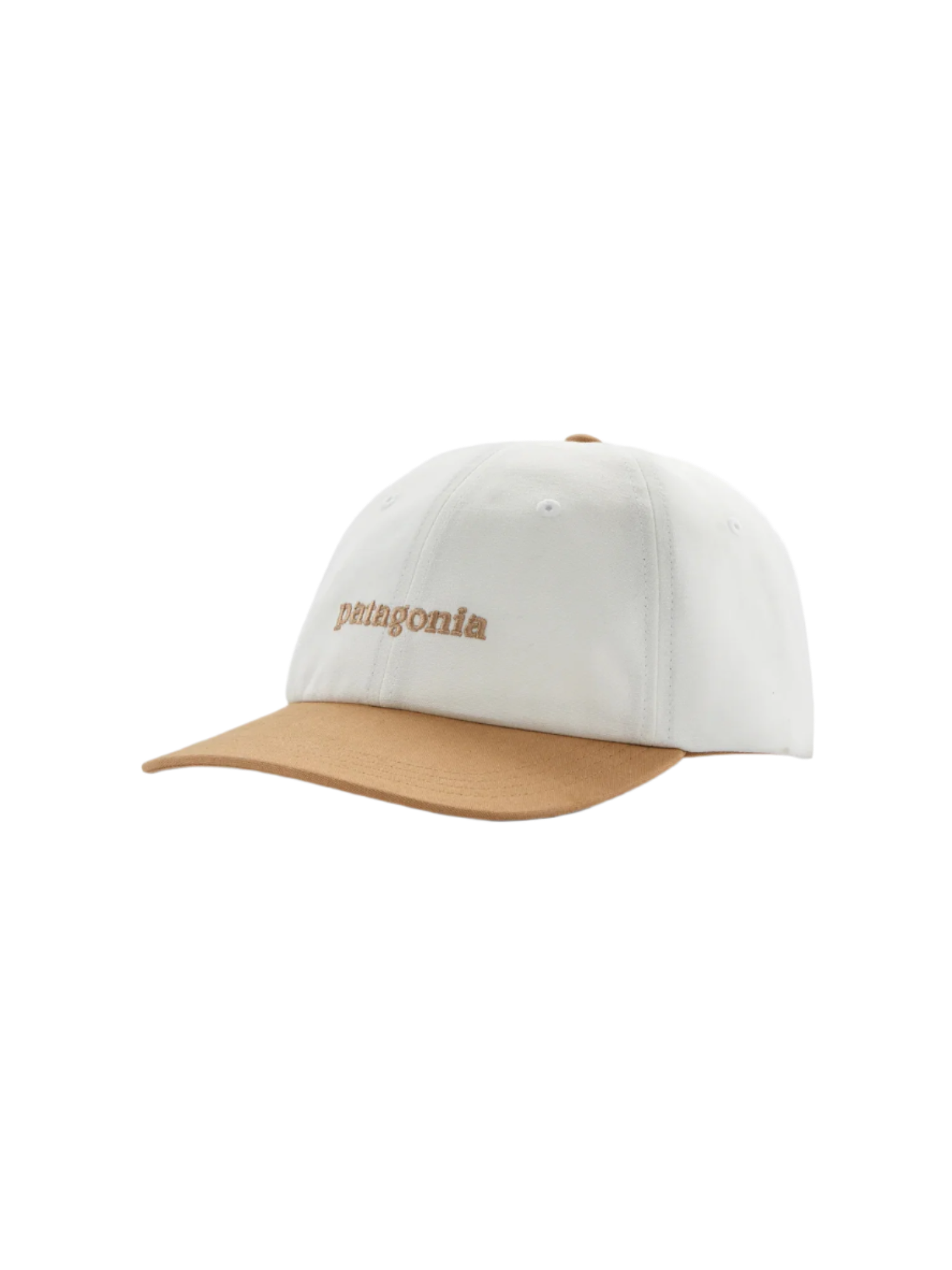 Patagonia Fitz Roy Icon Trad Cap - Text Logo: Birch White w/Grayling Brown | Keel Surf & Supply