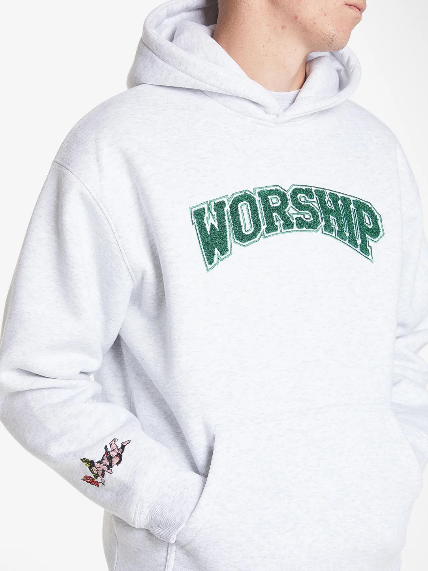 Worship Burn It All Pull Over Hood - Snow Marle