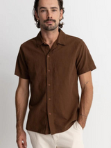 Rhythm Classic Linen SS Shirt - Chocolate | Keel Surf & Supply