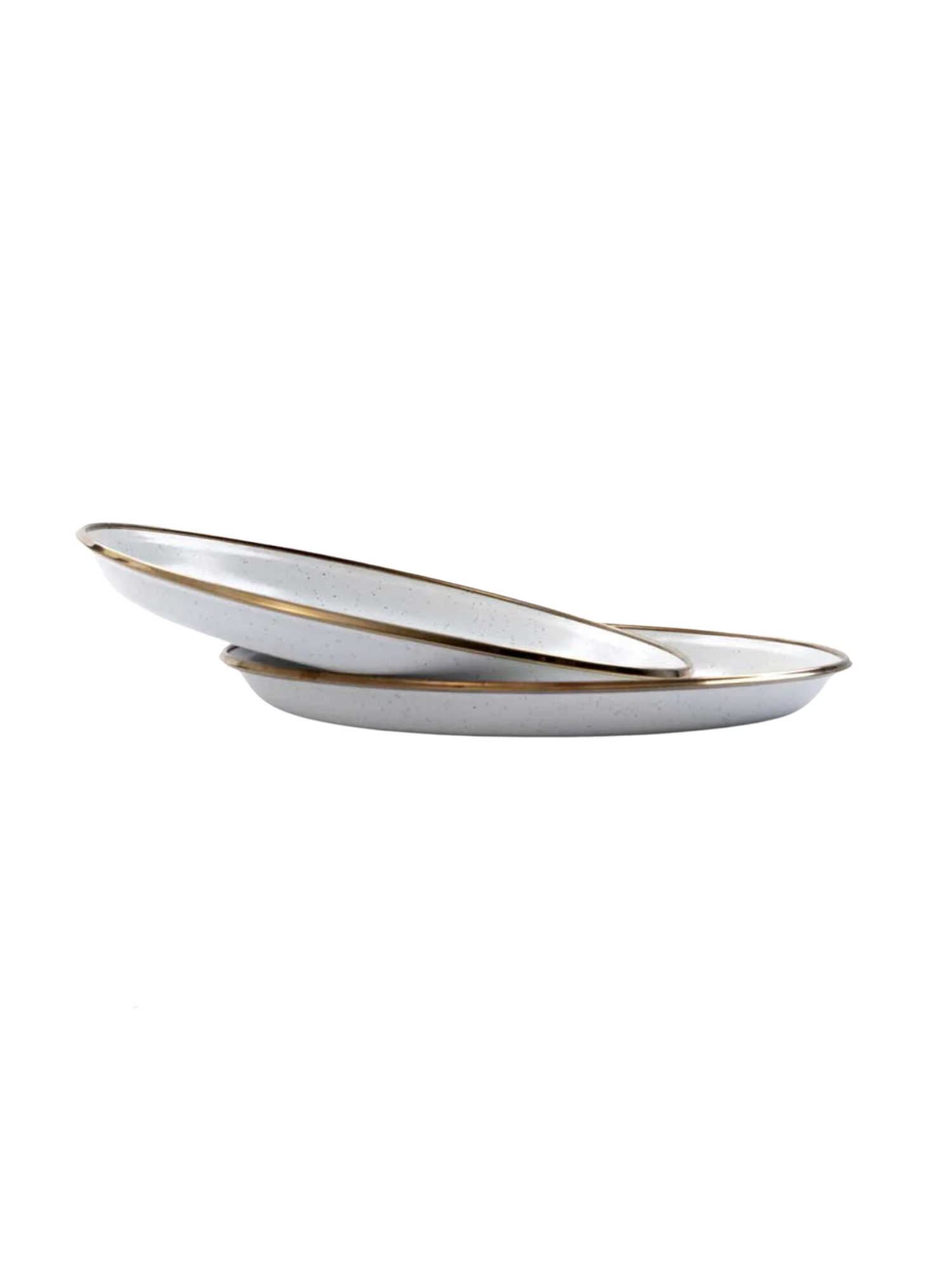 Barebones Enamel Salad Plate Set ~ Eggshell | Keel Surf & Supply