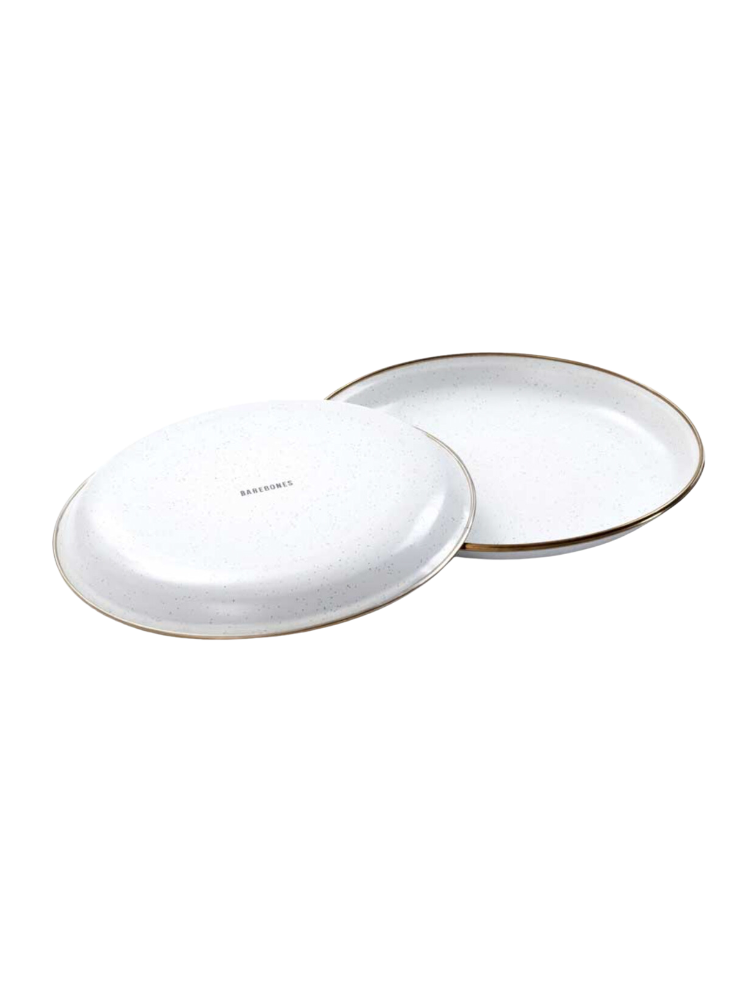 Barebones Enamel Salad Plate Set ~ Eggshell | Keel Surf & Supply