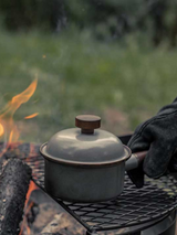 Barebones Enamel Saucepan ~ Slate Grey