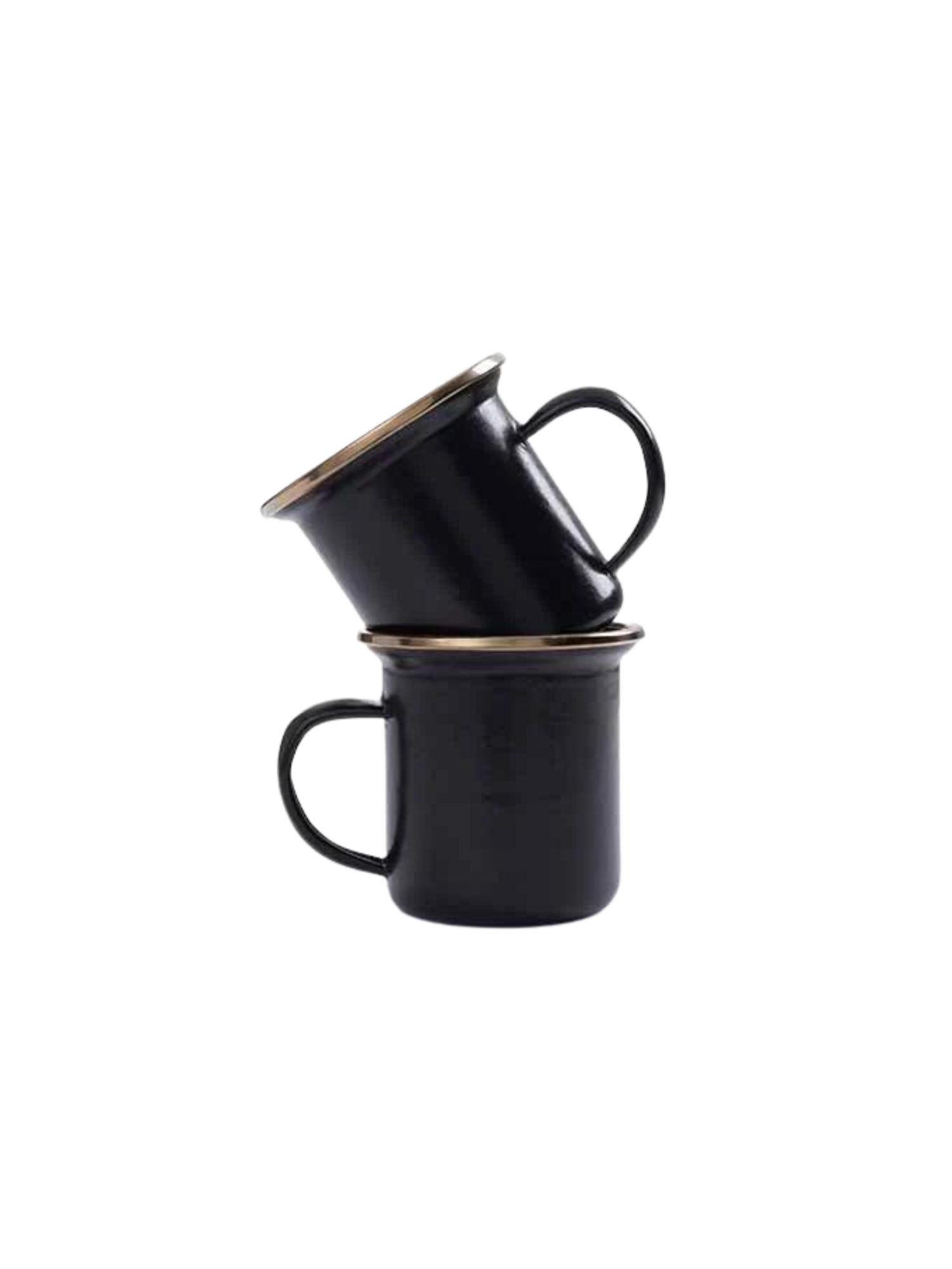 Barebones Enamel Espresso Cup Set of 2 ~ Charcoal