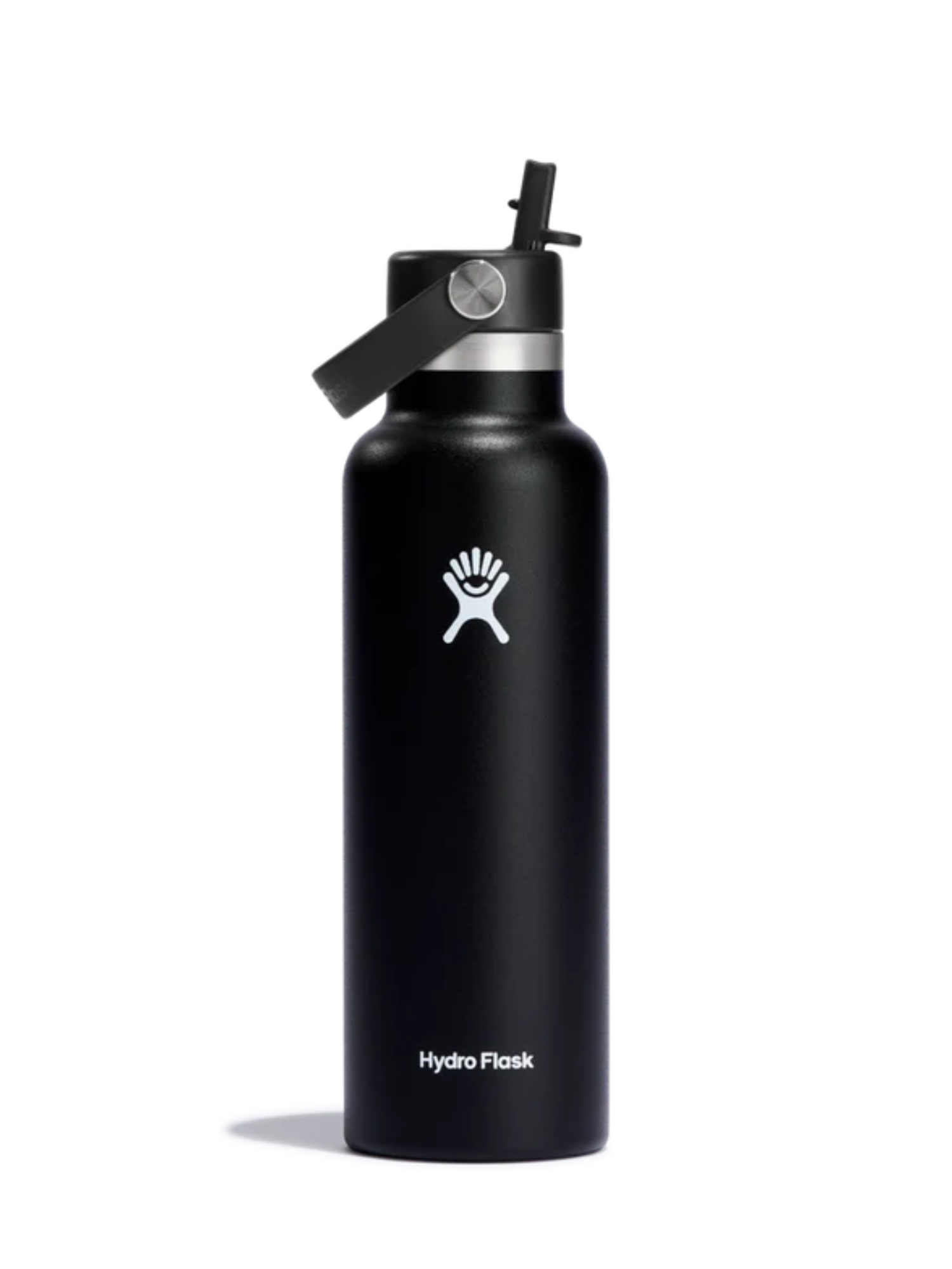 Hydroflask Bottle with Flex Straw Cap - Black